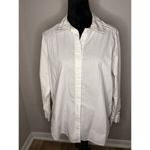 Classic White Button-Front Women's Shirt